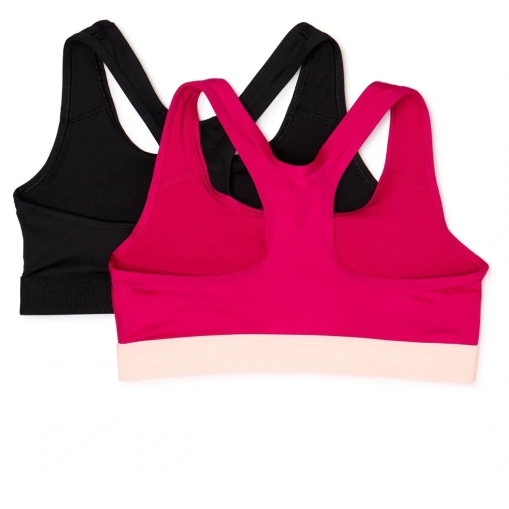 Athletic Works Girls Sports Bra, 2 Pack, Size 32 or Medium